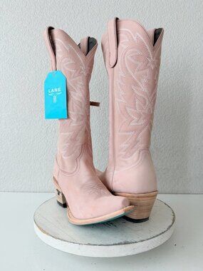 Lane SMOKESHOW Pink Cowboy Boots Western Cowgirl Mid Calf Tall Snip Toe Size 10